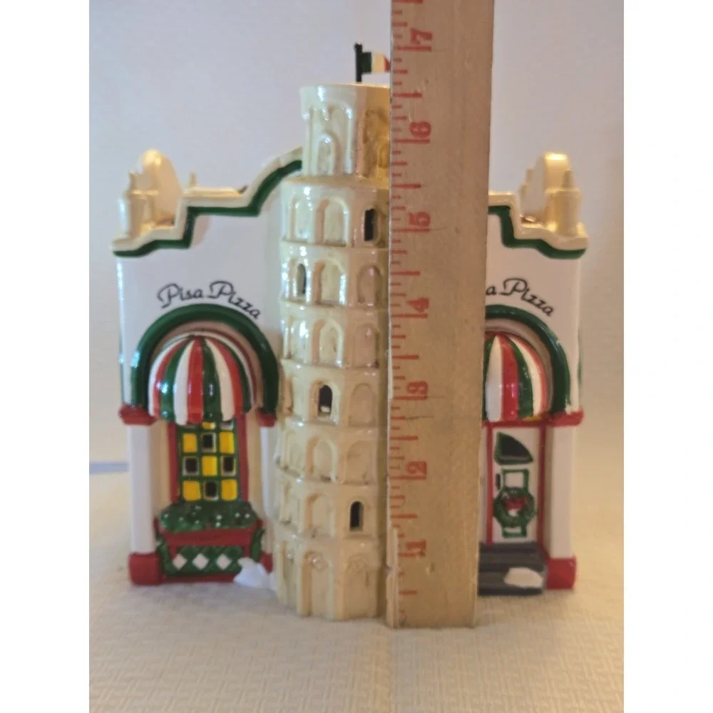 Snow Village Department 56 Pisa Pizza With Box 1995 *Light Not Included *READ